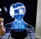 3D Illuminated Art - Attack on Titan - Levi Ackerman 3D Illusion LED Night Light 16 Colors #9620