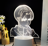 3D Illuminated Art - Attack on Titan - Levi Ackerman 3D Illusion LED Night Light 16 Colors #9624