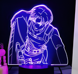 3D Illuminated Art - Attack on Titan - Levi Ackerman 3D Illusion LED Night Light 16 Colors #9625