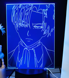 3D Illuminated Art - Attack on Titan - Levi Ackerman 3D Illusion LED Night Light 16 Colors #9629