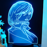 3D Illuminated Art - Attack on Titan - Mikasa Ackerman 3D Illusion LED Night Light 16 Colors #9633
