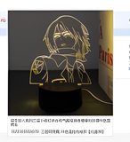 3D Illuminated Art - Attack on Titan - Mikasa 3D Illusion LED Night Light 16 Colors