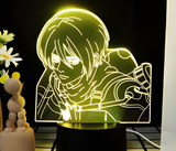 3D Illuminated Art - Attack on Titan - Mikasa Ackerman 3D Illusion LED Night Light 16 Colors #9637