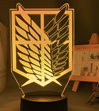 3D Illuminated Art - Attack on Titan - Wings of Freedom 3D Illusion LED Night Light 16 Colors