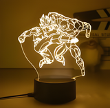 3D Illuminated Art - Dragon Ball - Goku fighting Jiren 3D Illusion LED Night Light 16 Colors