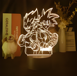 3D Illuminated Art - Dragon Ball - Vegeta and Son Goku 3D Illusion LED Night Light 16 Colors