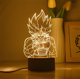 3D Illuminated Art - Dragon Ball - Vegeta 3D Illusion LED Night Light 16 Colors #1464