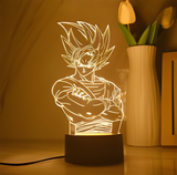 3D Illuminated Art - Dragon Ball - Goku (Super Saiyan) with crossed arms 3D Illusion LED Night Light 16 Colors