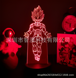 3D Illuminated Art - Dragon Ball - Vegeta 3D Illusion LED Night Light 16 Colors #1472