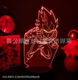3D Illuminated Art - Dragon Ball - Vegeta Flying 3D Illusion LED Night Light 16 Colors