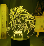 3D Illuminated Art - Dragon Ball - Super Saiyan Son Goku 3D Illusion LED Night Light 16 Colors