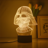 3D Illuminated Art - Star Wars - Darth Vader 3D Illusion LED Night Light 16 Colors