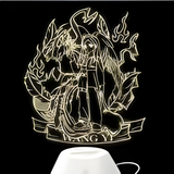 3D Illuminated Art - Light and Night Love - Qi Sili with mythical beast 3D Illusion LED Night Light 16 Colors