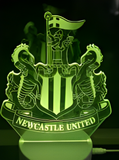 3D Illuminated Art - Newcastle United F.C. - Club Crest 3D Illusion LED Night Light 16 Colors