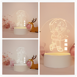 3D LED Night Light - Light and Night Love - Xia Mingxing