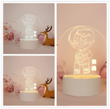 3D LED Night Light - Love of Light and Night - Xiao Yi