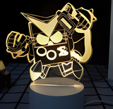 3D Illuminated Art - Brawl Stars - 8-Bit 3D Illusion LED Night Light 16 Colors