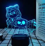 3D Illuminated Art - Brawl Stars - Jessie with Scrappy 3D Illusion LED Night Light 16 Colors
