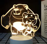 3D Illuminated Art - Brawl Stars - Nita and Bruce 3D Illusion LED Night Light 16 Colors