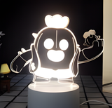 3D Illuminated Art - Brawl Stars - Spike 3D Illusion LED Night Light 16 Colors #9124