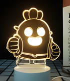 3D Illuminated Art - Brawl Stars - Spike 3D Illusion LED Night Light 16 Colors #9125