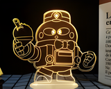 3D Illuminated Art - Brawl Stars - Dynamike 3D Illusion LED Night Light 16 Colors