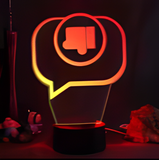 3D Illuminated Art - Brawl Stars - Thumbs Down Emoji 3D Illusion LED Night Light 16 Colors