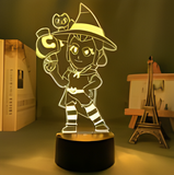 3D Illuminated Art - Brawl Stars - Witch Shelly 3D Illusion LED Night Light 16 Colors