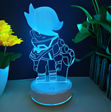 3D Illuminated Art - Brawl Stars - Edgar 3D Illusion LED Night Light 16 Colors #9147