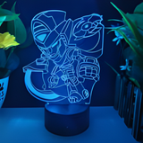 3D Illuminated Art - Brawl Stars - Mecha Mortis 3D Illusion LED Night Light 16 Colors