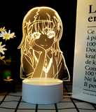 3D Illuminated Art - A Certain Scientific Railgun - Misaka Mikoto 3D Illusion LED Night Light 16 Colors #9343