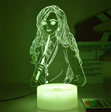 3D Illuminated Art - Harry Potter - Hermione Granger 3D Illusion LED Night Light 16 Colors #1449