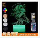 3D Illuminated Art - Alien - Xenomorph 3D Illusion LED Night Light 16 Colors