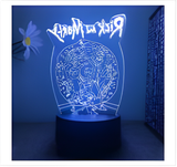 3D Illuminated Art - Rick and Morty - Rick and Morty characters and logo 3D Illusion LED Night Light 16 Colors