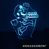3D Illuminated Art - Super Mario - Mario 3D Illusion LED Night Light 16 Colors