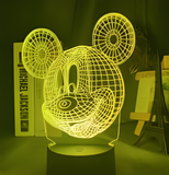 3D Illuminated Art - Disney - Mickey Mouse head 3D Illusion LED Night Light 16 Colors