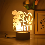 3D Illuminated Art - Valorant - Jett 3D Illusion LED Night Light 16 Colors #1718