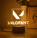 3D Illuminated Art - Valorant - Valorant logo and title 3D Illusion LED Night Light 16 Colors