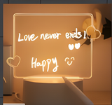 3D Illuminated Art - Square LED Writing Tablet 3D Illusion LED Night Light 16 Colors