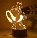 3D Illuminated Art - Pokémon - Mewtwo 3D Illusion LED Night Light 16 Colors #9406