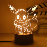 3D Illuminated Art - Pokémon - Eevee 3D Illusion LED Night Light 16 Colors