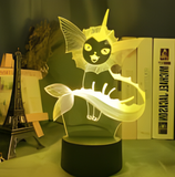 3D Illuminated Art - Pokémon - Vaporeon 3D Illusion LED Night Light 16 Colors