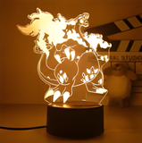 3D Illuminated Art - Pokémon - Gigantamax Charizard 3D Illusion LED Night Light 16 Colors