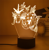 3D Illuminated Art - Pokémon - Gyarados 3D Illusion LED Night Light 16 Colors
