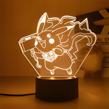 3D Illuminated Art - Pokémon - Thor Pikachu 3D Illusion LED Night Light 16 Colors