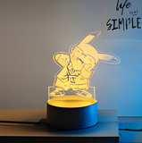 3D Illuminated Art - Pokemon - Pikachu 3D Illusion LED Night Light 16 Colors
