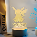 3D Illuminated Art - Pokémon - Sitting Pikachu 3D Illusion LED Night Light 16 Colors