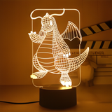 3D Illuminated Art - Pokemon - Dragonite 3D Illusion LED Night Light 16 Colors