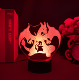 3D Illuminated Art - Pokemon - Charmander and Charizard 3D Illusion LED Night Light 16 Colors