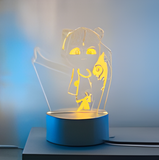 3D Illuminated Art - Nezha - Stylized Nezha character 3D Illusion LED Night Light 16 Colors